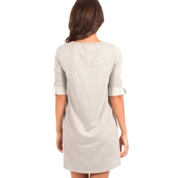 Z Supply The Symphony Hi-Low Hem Gray Dress Large - Picture 7 of 7